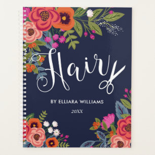 Agenda Boho Floral Bouquets - Estilo Navy Blue Hair