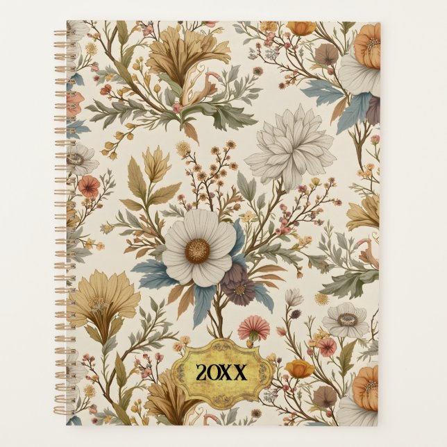 Agenda Boho Floral en Beige (Anverso)