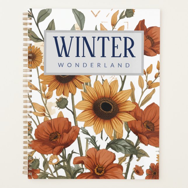 Agenda Boho Floral Weekly Planner | Terracotta Tones (Anverso)