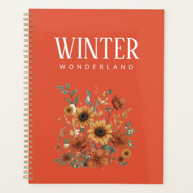 Agenda Boho Floral Weekly Planner | Terracotta Tones (Anverso)