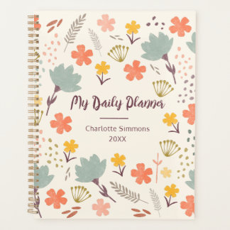 Agenda Boho Girly Personalized Daily Planner