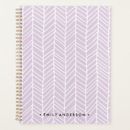 Agenda Boho Herringbone Lavender Purple