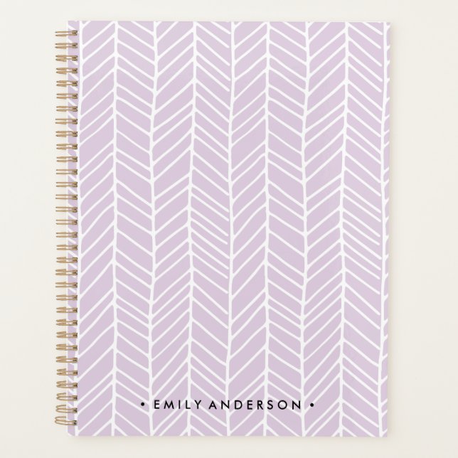 Agenda Boho Herringbone Lavender Purple (Anverso)