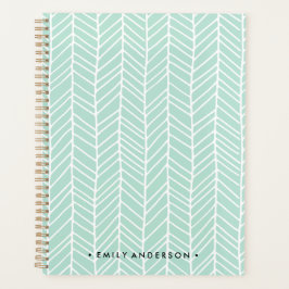 Agenda Boho Herringbone Mint Green