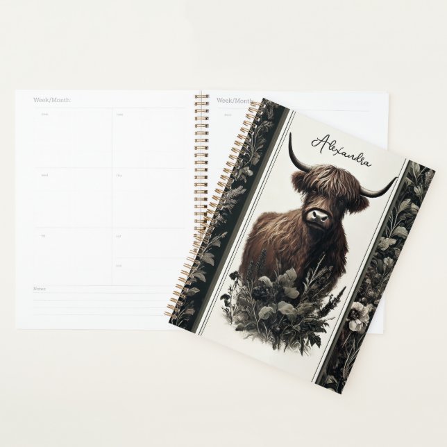 Agenda Boho Highland Cow (Demostración)