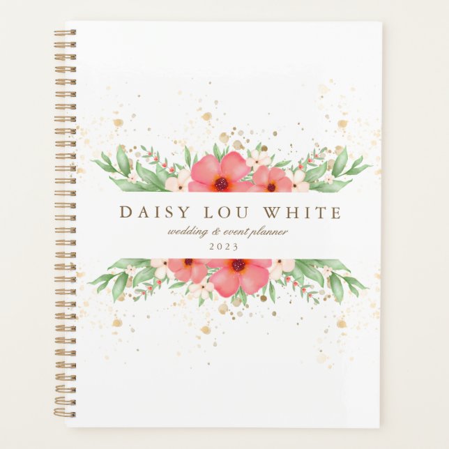 Agenda Boho Moda Pink & Ivory Greeneration Floral Busines (Anverso)