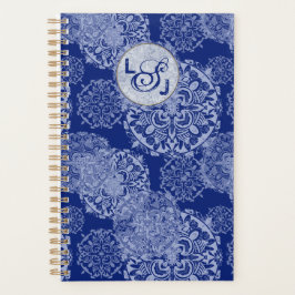 Agenda Boho Moody Blues Mandalas Monogrammed