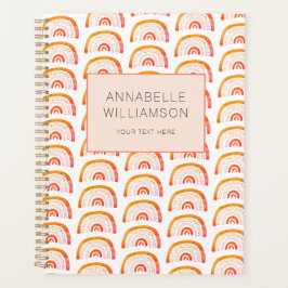 Agenda Boho naranja arcoiris