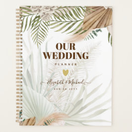 Agenda BOHO Pampas Grass Beige Green Terracotta Boda