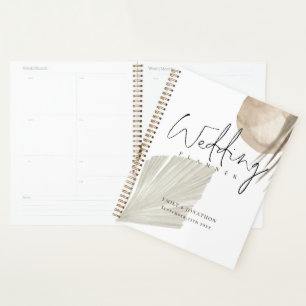 Agenda Boho Pampas Grasses Nombres Fecha Planner