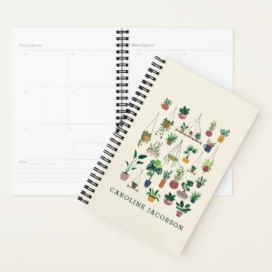 Agenda Boho Plant Lady Hogares Modernos Monogramado