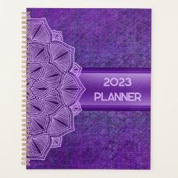 Agenda Boho Purple Mandala 2023 Planner
