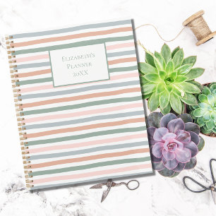 Agenda Boho Raya Rosa Azul Verde Salvia Terracota Anual