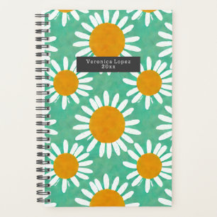 Agenda Boho Watercolor Daisies