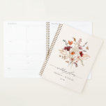 Agenda Boho Wildflower Elegant Fall Wedding<br><div class="desc">Mantente organizado y abraza la belleza del encanto boho con nuestro Boho Wildflower Wedding Planner. Este exquisito planificador cuenta con un cautivador ramo de flores silvestres sobre un fondo crema que le da un toque de encanto a la naturaleza. En escritura vintage, las palabras "Planes Bodas" adornan elegantemente la portada,...</div>