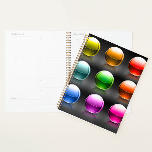 Agenda Bolas abstractas de iconos de la esfera coloridas 
