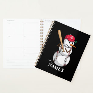 Agenda Bolas de nieve de béisbol con nombre personalizado