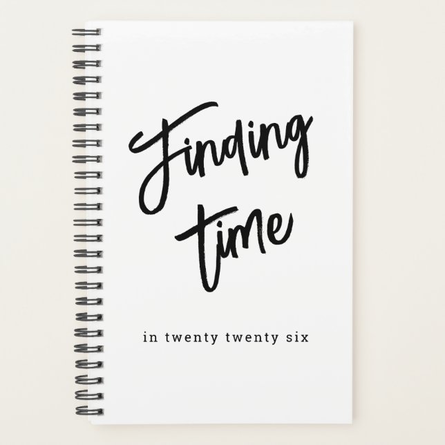 Agenda Bold Script Personalized Name Black & White  (Anverso)