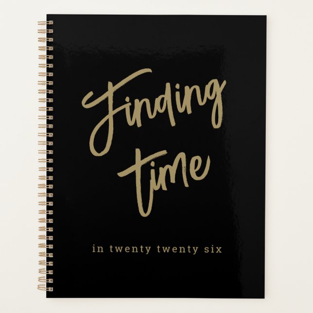 Agenda Bold Script Typography Black & Gold (Anverso)