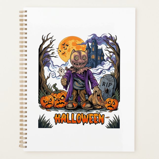 Agenda Bolsa de dulces de espantapájaros de Halloween Cal (Anverso)
