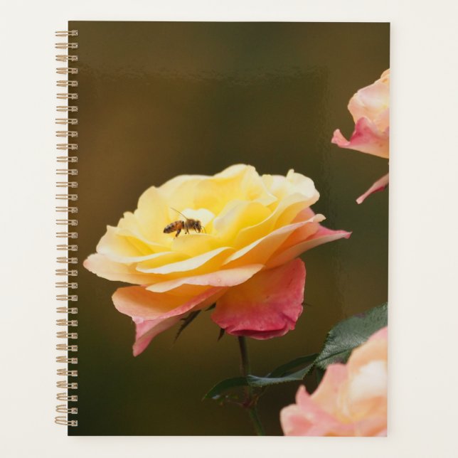 Agenda Bolsa de mano de Rosa y Abeja (Anverso)