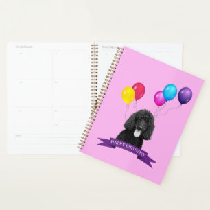 Agenda Bolsa de regalo de cumpleaños de Poodle Dog Happy