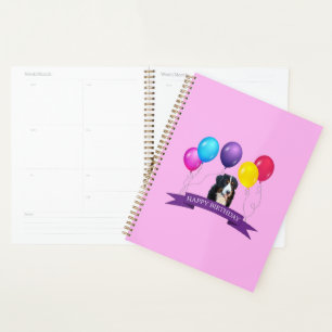 Agenda Bolsa de regalo de cumpleaños feliz perro de monta