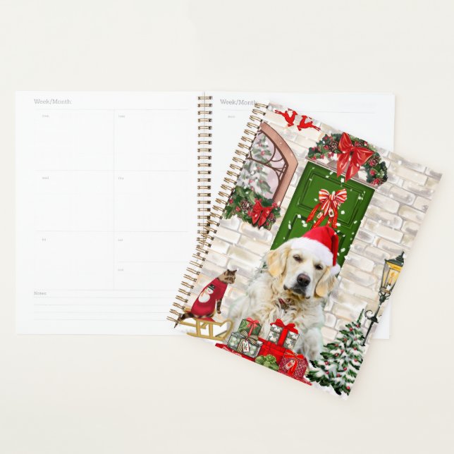 Agenda Bolsa de regalo para Navidades de perro de Golden  (Demostración)