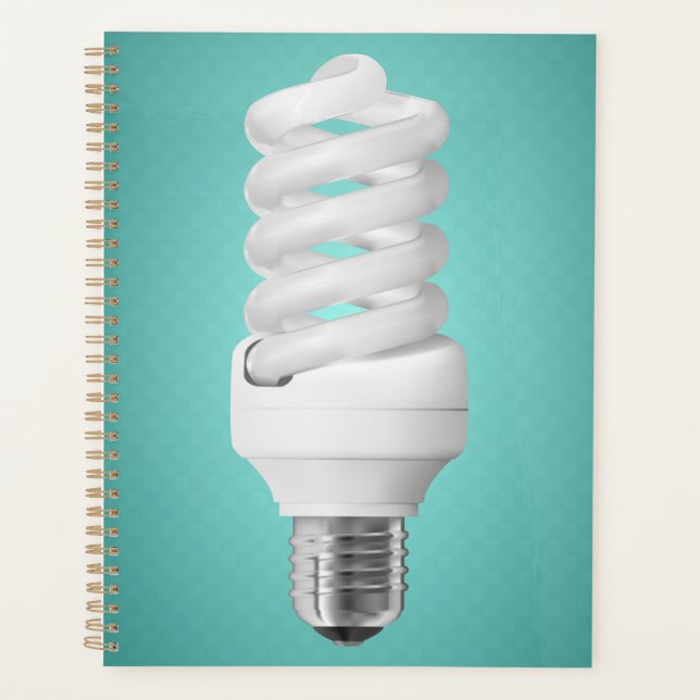 Agenda Bombilla Fluorescente Compacta Espiral Moderna (Anverso)