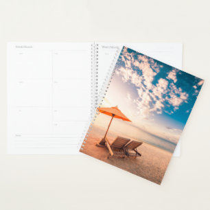 Agenda Bonita puesta de sol en la playa de Las Maldivas