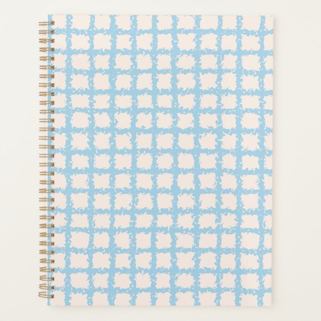 Agenda Bonito Azul Plaid Off-White (Anverso)