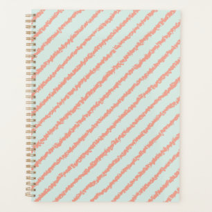 Agenda Bonito Bandas rosadas Pastel Azul