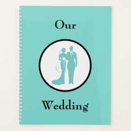 Agenda Bonito Blue Bride y Groom Wedner Planner