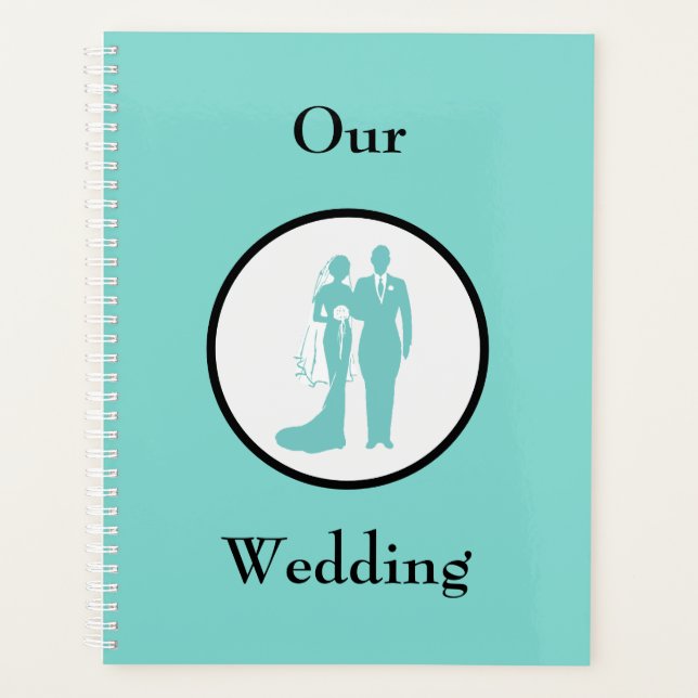 Agenda Bonito Blue Bride y Groom Wedner Planner (Anverso)