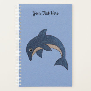 Agenda Bonito Esparcen delfín blanco saltador azul oscuro