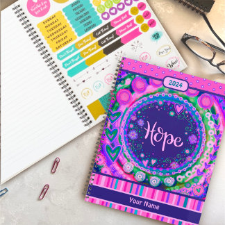 Agenda Bonito Floral Hope Cheful Purple Inespirivitalidad