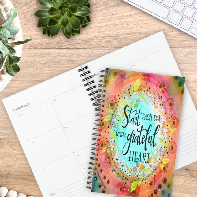 Agenda Bonito Floral Inspiradora Grateada Cita Corazón (Subido por el creador)