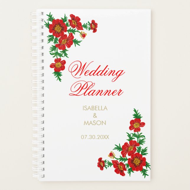 Agenda Bonito Flores Rojas - Boda (Anverso)