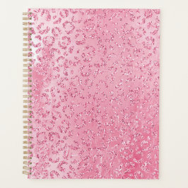 Agenda Bonito Girly Sugar Purpurina Rosado Leopardo