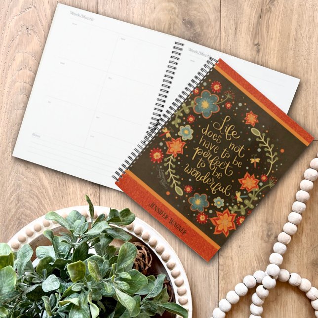 Agenda Bonito InspirationalFloral Life Cita Inespiritivid (Subido por el creador)