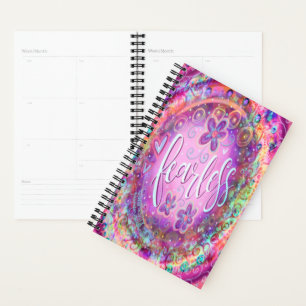 Agenda Bonito intrépida Morada Floral Inspiradora moda