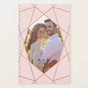 Agenda Bonito moderna Rosa geométrica oro   Rubor   Foto