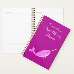 Agenda Bonito Niña Rosa Narwher Personalizado Nueva Mamá