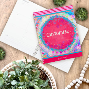 Agenda Bonito Personalizable floral alegre inactividad