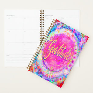 Agenda Bonito Pink Trendy Gratitude Floral Inspirador