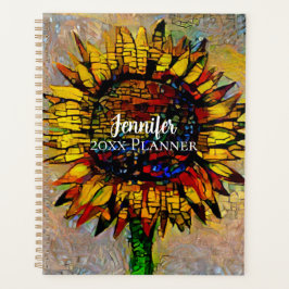 Agenda Bonito Resumen Pintura de girasol