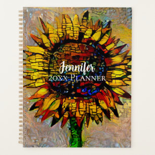 Agenda Bonito Resumen Pintura de girasol