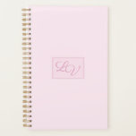 Agenda Bonito suave rosa y Rubor<br><div class="desc">Bonita paleta de colores rosa y ruidoso. Personalizar con iniciales.</div>