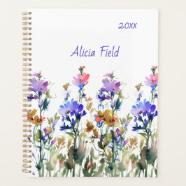 Agenda Bonito Watercolor Flores silvestres | su nombre