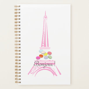 Agenda Bonjour París Francia Macaron Torre Eiffel